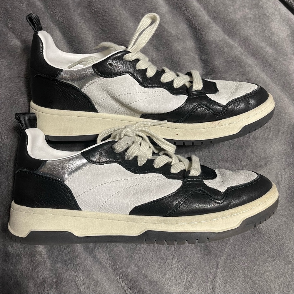 Black and White/cream Steve Madden Sneakers